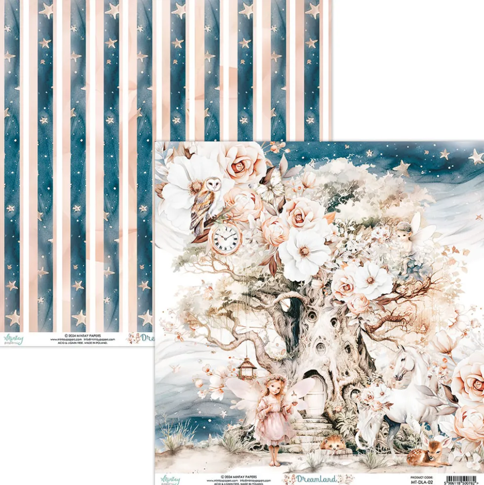 Papier do scrapbookingu 30,5 x 30,5 cm - Mintay - Dreamland 02