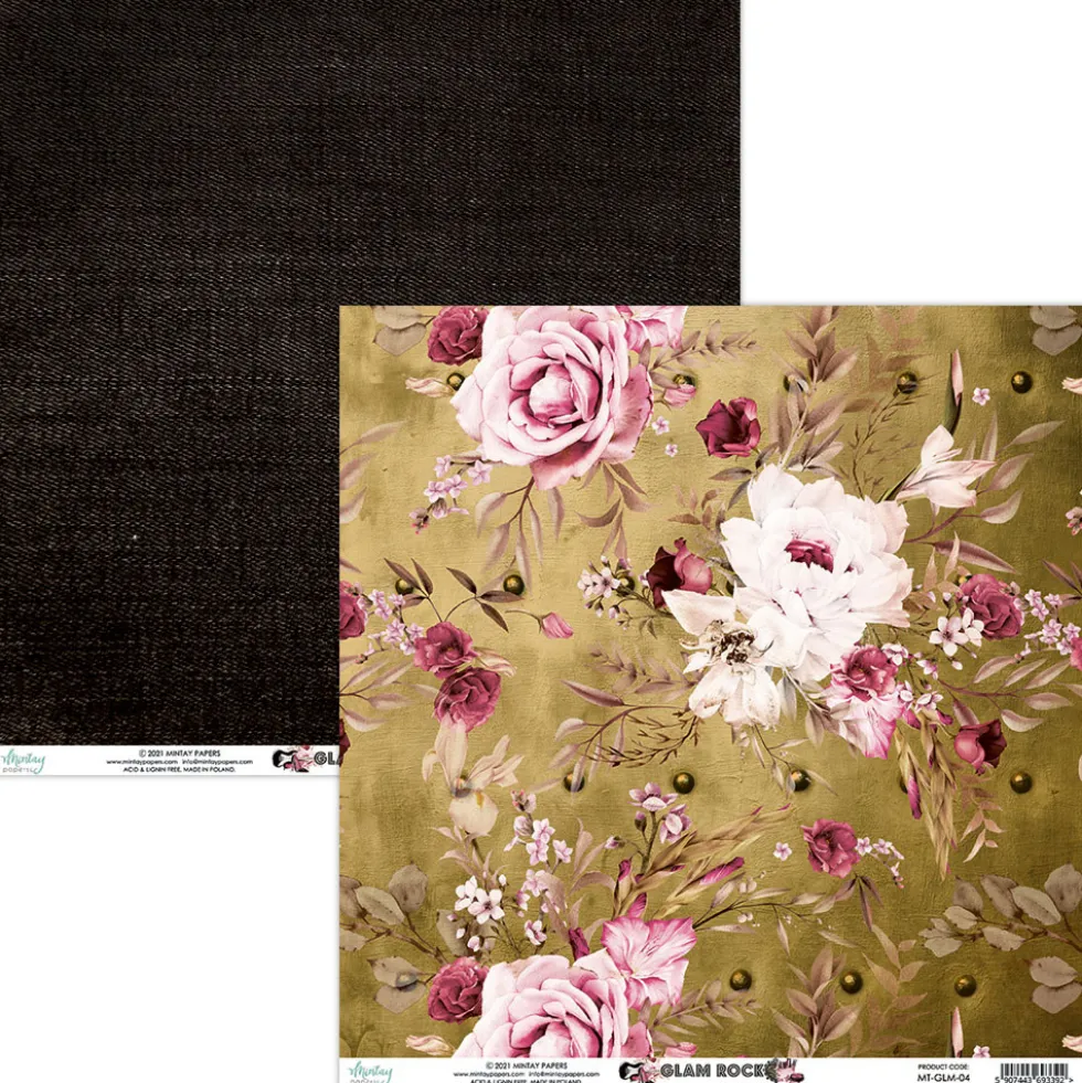Papier do scrapbookingu 30 x 30 cm - Mintay - Glam Rock 04