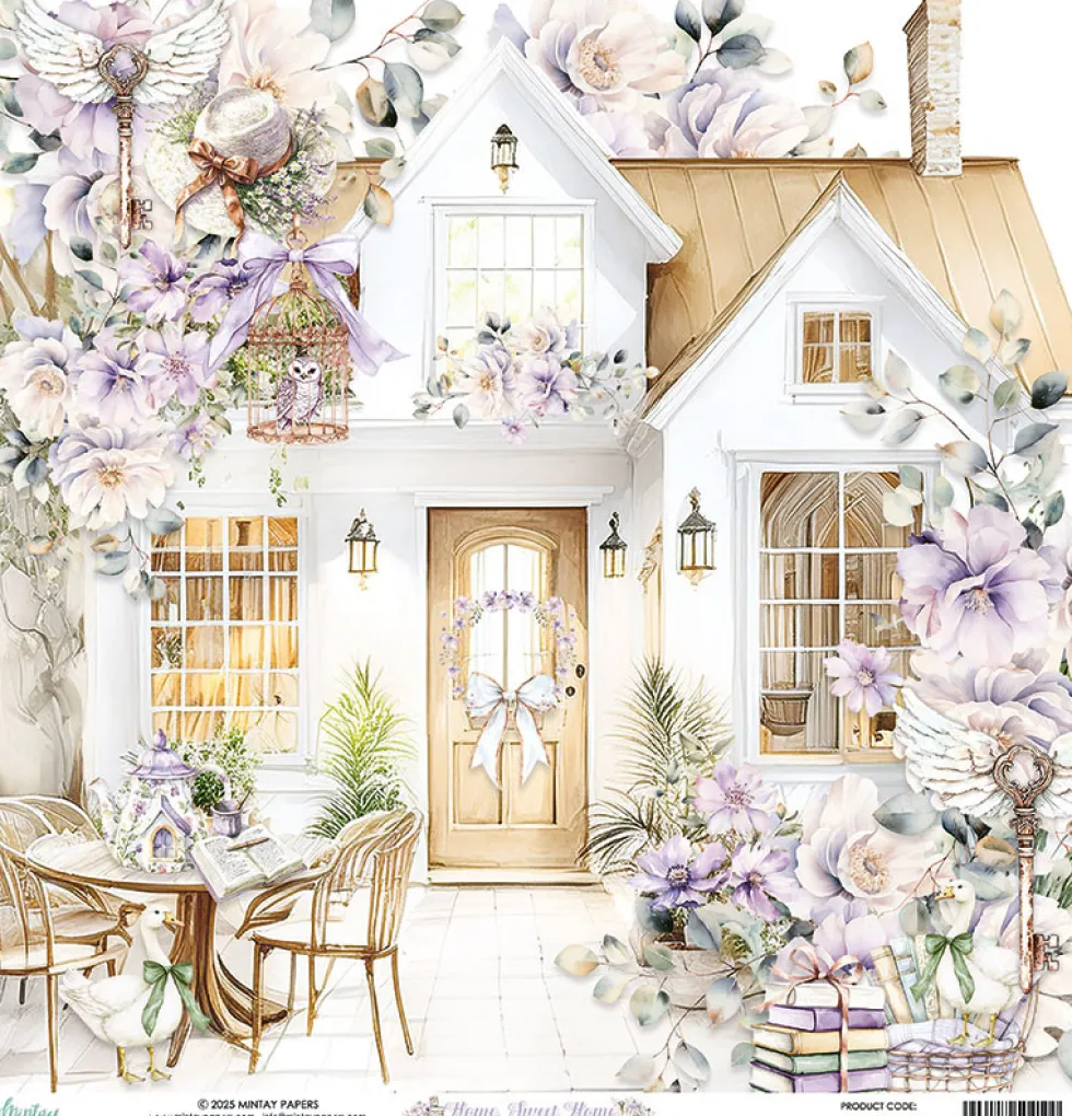 Papier do scrapbookingu 30,5 x 30,5 cm - Mintay - Home Sweet Home 04