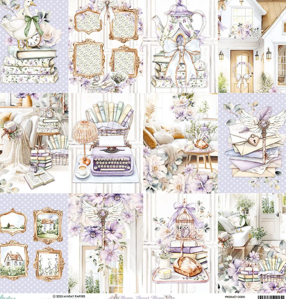 Papier do scrapbookingu 30,5 x 30,5 cm - Mintay - Home Sweet Home 06