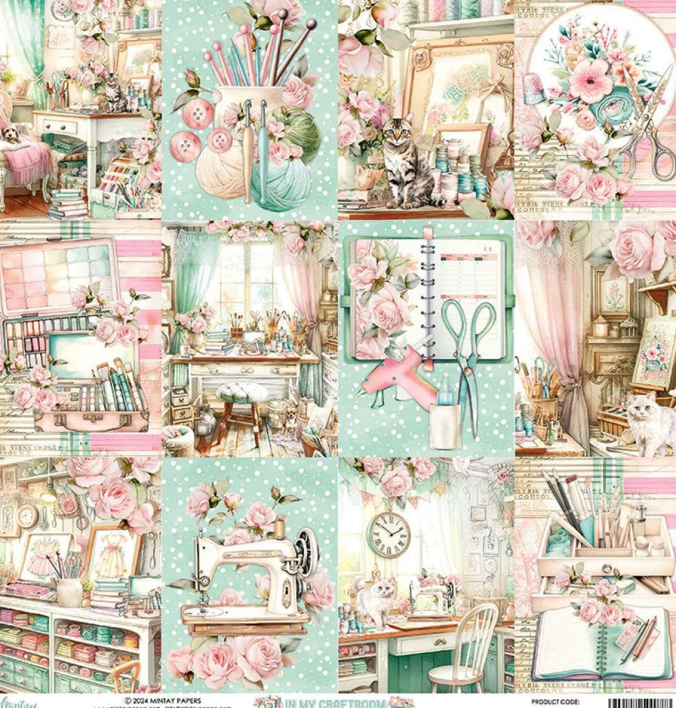 Papier do scrapbookingu 30,5 x 30,5 cm - Mintay - In My Craftroom 06