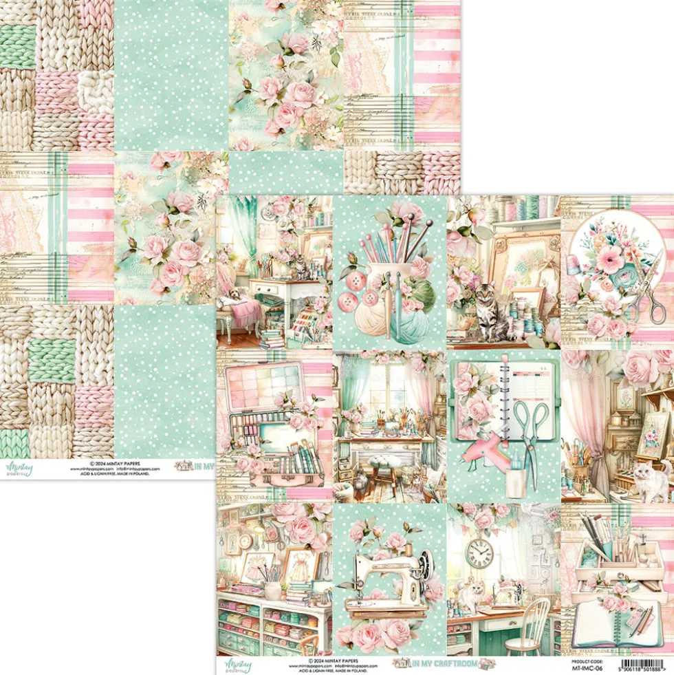 Papier do scrapbookingu 30,5 x 30,5 cm - Mintay - In My Craftroom 06