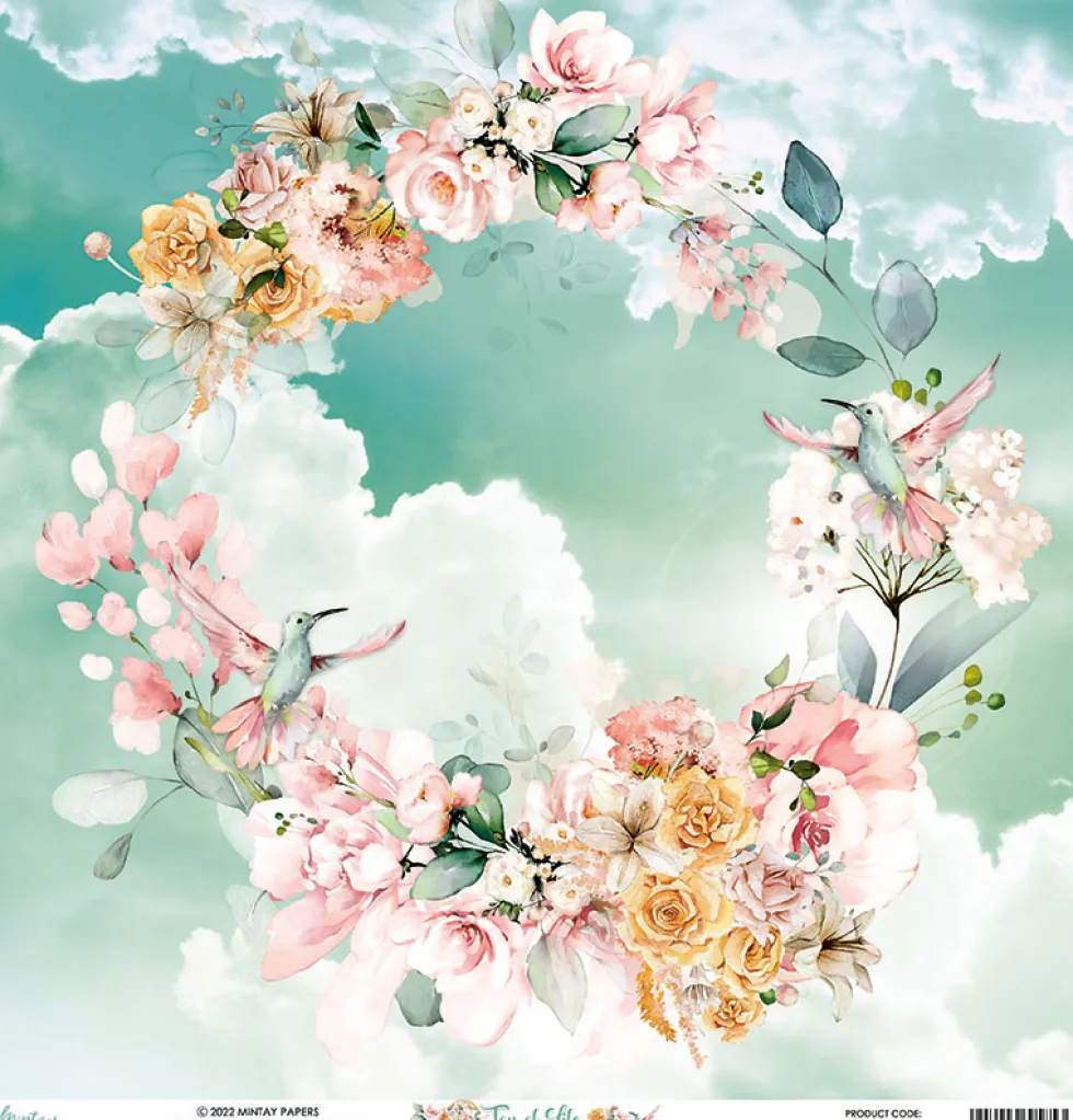 Papier do scrapbookingu 30,5 x 30,5 cm - Mintay - Joy of Life 05