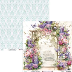 Papier do scrapbookingu 30,5 x 30,5 cm - Mintay - Lilac Garden 02