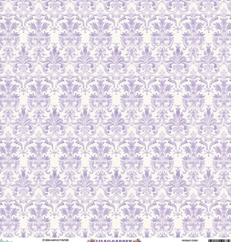 Papier do scrapbookingu 30,5 x 30,5 cm - Mintay - Lilac Garden 01