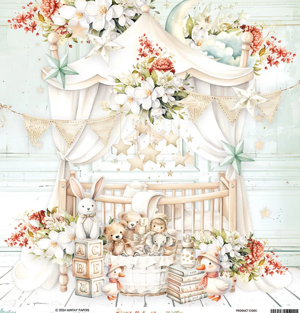 Papier do scrapbookingu 30,5 x 30,5 cm - Mintay - Lullaby Lane 03