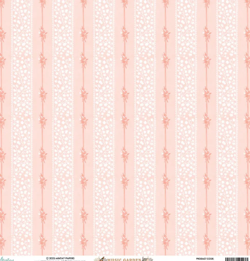 Papier do scrapbookingu 30,5 x 30,5 cm - Mintay - Music Garden 02