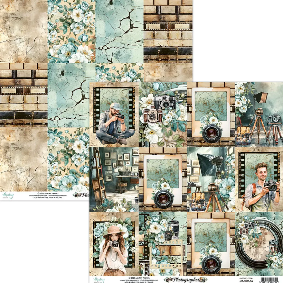 Papier do scrapbookingu 30,5 x 30,5 cm - Mintay - Photographer 06