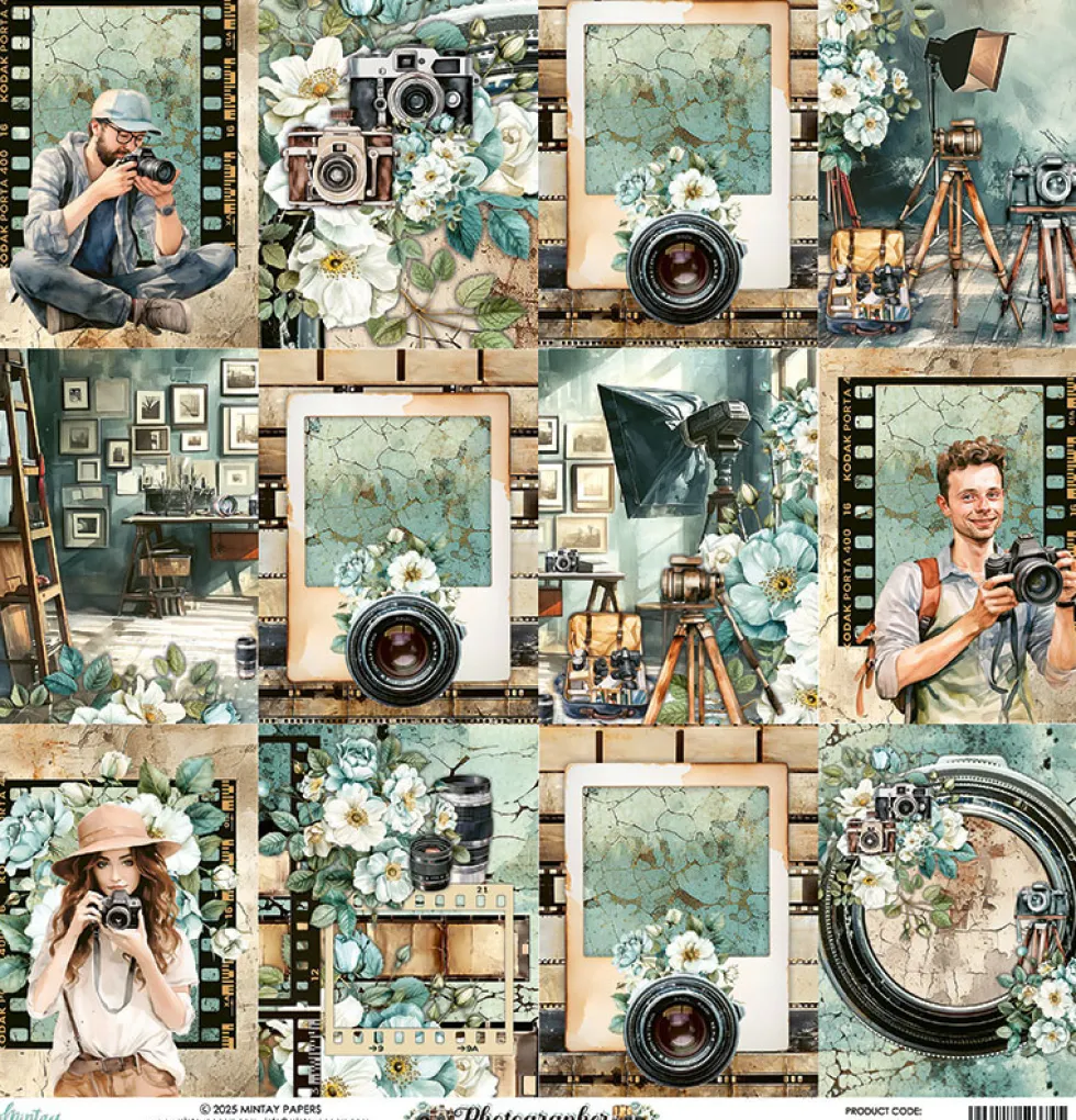 Papier do scrapbookingu 30,5 x 30,5 cm - Mintay - Photographer 06