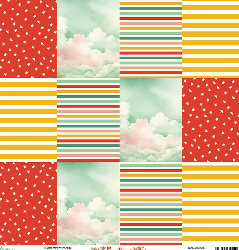 Papier do scrapbookingu 30,5 x 30,5 cm - Mintay - Playtime 05