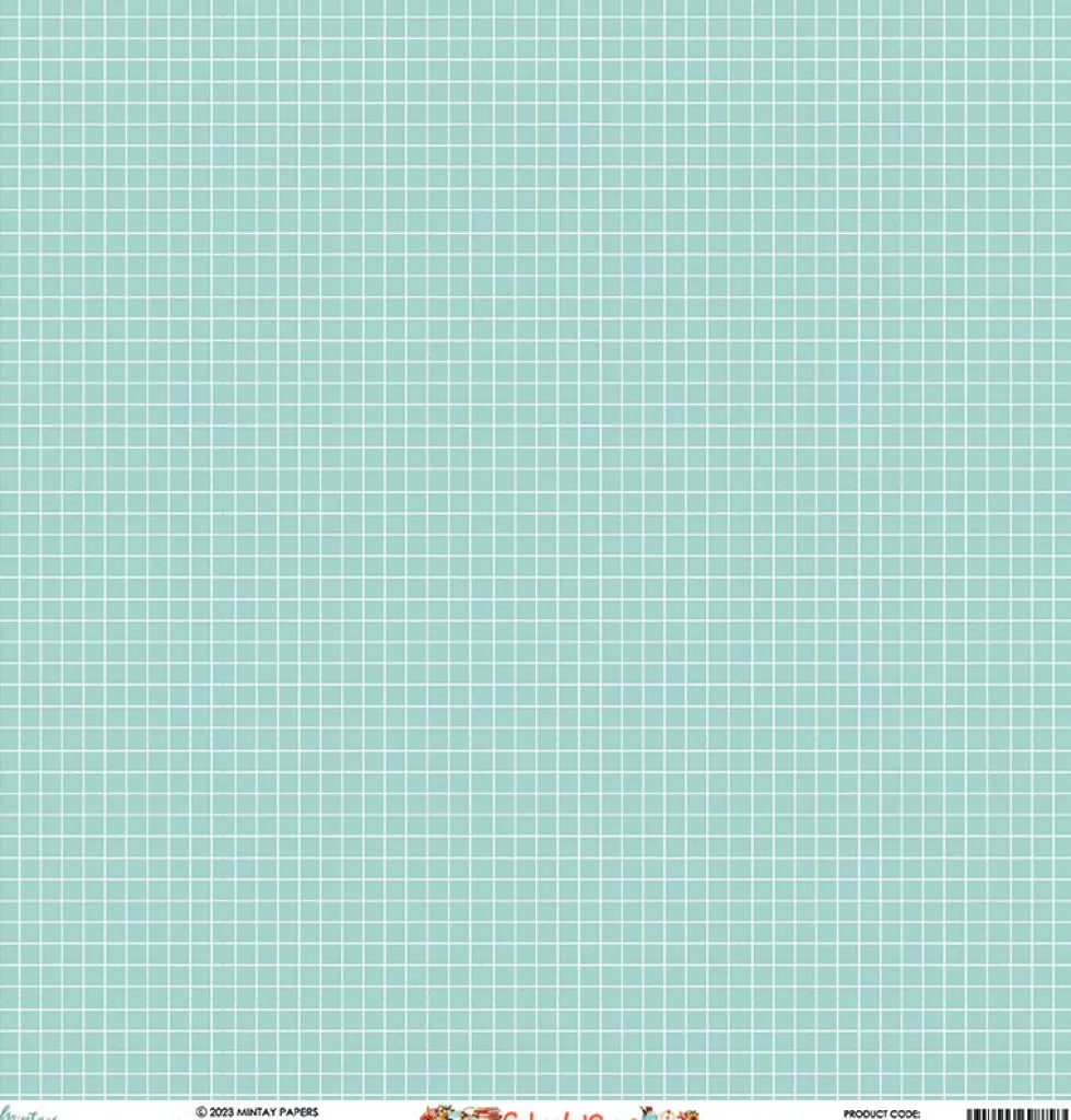 Papier do scrapbookingu 30,5 x 30,5 cm - Mintay - School Days 02