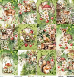 Papier do scrapbookingu 30,5 x 30,5 cm - Mintay - Wildwood Secrets 06