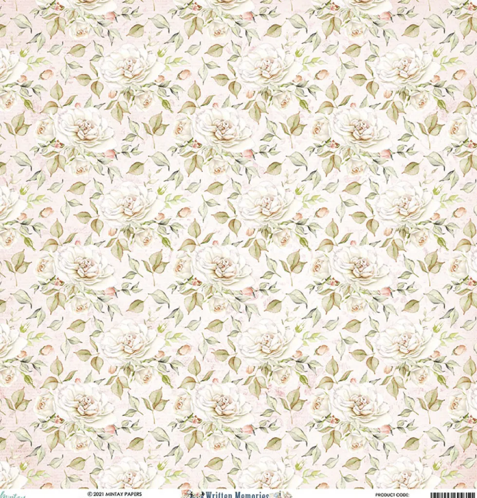 Papier do scrapbookingu 30,5 x 30,5 cm - Mintay - Written Memories 04