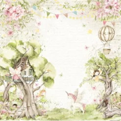 Papier do scrapbookingu 30,5 x 30,5 cm - Piątek Trzynastego - Believe in Fairies 01