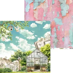Papier do scrapbookingu 30,5 x 30,5 cm - Piątek Trzynastego - Breathe and Bloom 01