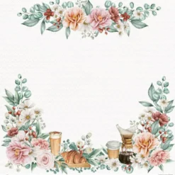 Papier do scrapbookingu 30,5 x 30,5 cm - Piątek Trzynastego - Coffee Break 06