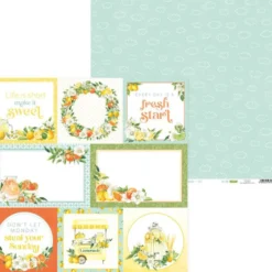 Papier do scrapbookingu 30,5 x 30,5 cm - Piątek Trzynastego - Fresh Lemonade 01
