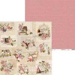 Papier do scrapbookingu 30,5 x 30,5 cm - Piątek Trzynastego - Love Stories 04