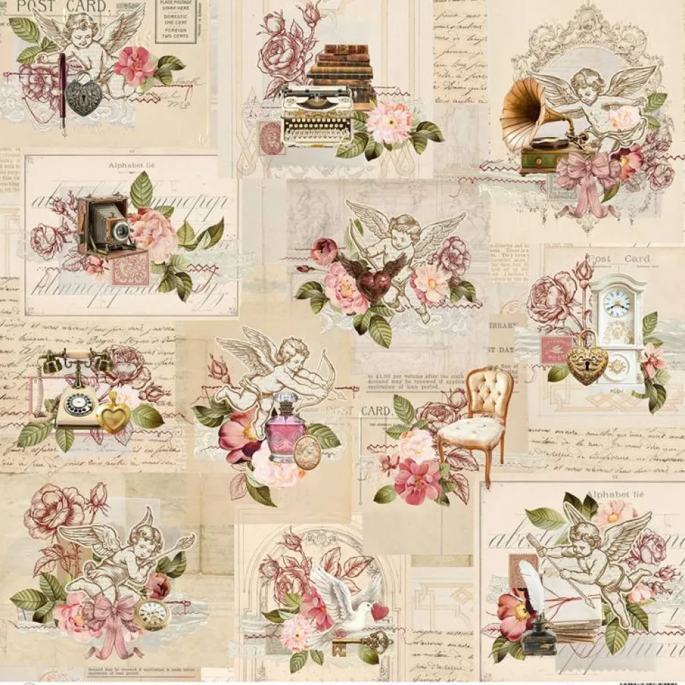 Papier do scrapbookingu 30,5 x 30,5 cm - Piątek Trzynastego - Love Stories 04