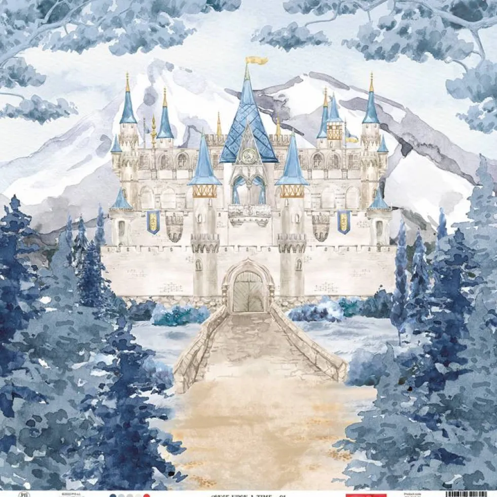 Papier do scrapbookingu 30,5 x 30,5 cm - Piątek Trzynastego - Once upon a time 01