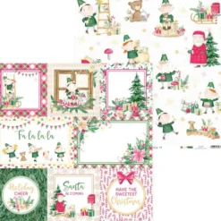 Papier do scrapbookingu 30,5 x 30,5 cm - Piątek Trzynastego - Santa's Workshop 05