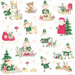 Papier do scrapbookingu 30,5 x 30,5 cm - Piątek Trzynastego - Santa's Workshop 05