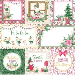 Papier do scrapbookingu 30,5 x 30,5 cm - Piątek Trzynastego - Santa's Workshop 05