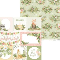 Papier do scrapbookingu 30,5 x 30,5 cm - Piątek Trzynastego - Woodland cuties 05