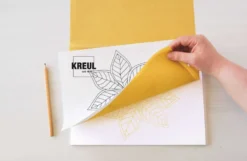 Papier, kalka kopiująca na ciemnych tkaninach - Kreul - żółta, A3, 3 ark.