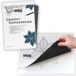 Papier kopiujący na szkło porcelanę metal A4 - Kreul - grafitowy 10 ark.
