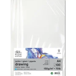 Papier kreślarski Drawing Jumbo - Winsor & Newton - medium, A4, 150g, 100 ark.
