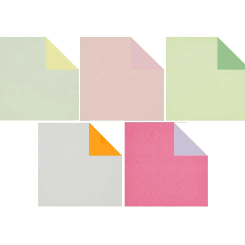 Papier origami Duo Color Pastel - Paper Poetry - 15 x 15 cm, 100 ark.