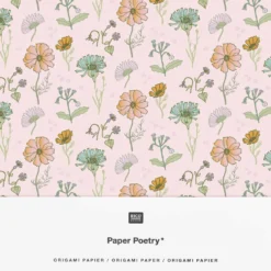 Papier origami Futschikato Kwiaty - Paper Poetry - 15 x 15 cm, 50 ark.