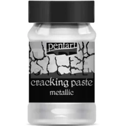 Pasta pękająca Cracking Paste do decoupage - Pentart - srebrna, 100 ml