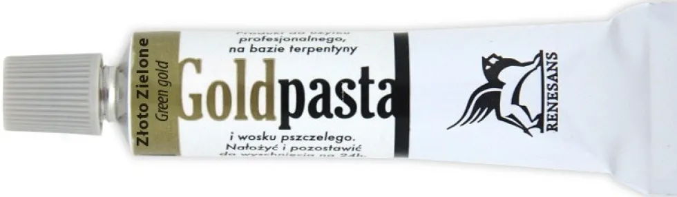 Pasta pozłotnicza Goldpasta - Renesans - złoto zielone, 20 ml