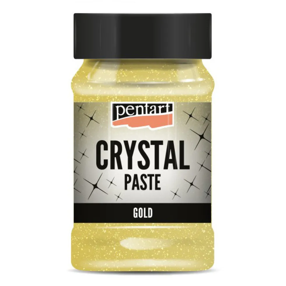 Pasta strukturalna Crystal - Pentart - złota, 100 ml