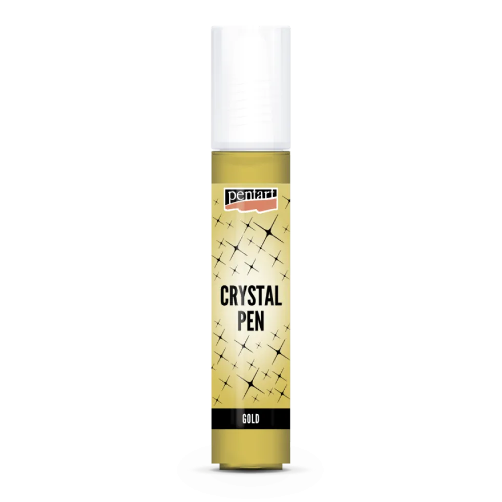 Pasta strukturalna Crystal w pisaku - Pentart - złota, 30 ml