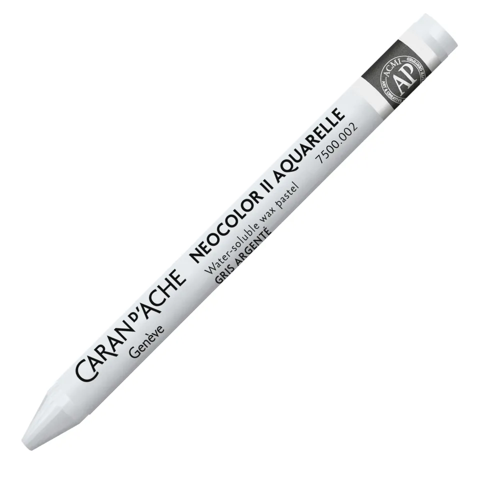 Pastela akwarelowa Neocolor II - Caran d'Ache - 002, Silver Grey