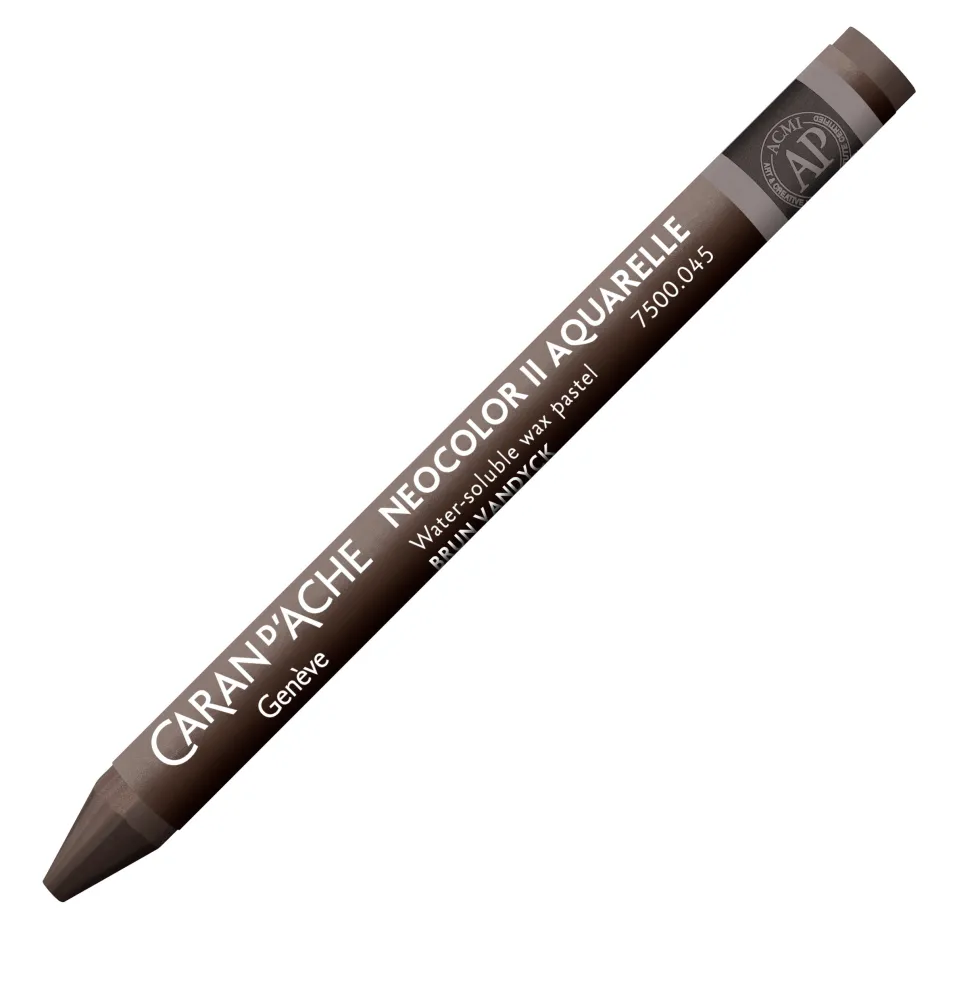 Pastela akwarelowa Neocolor II - Caran d'Ache - 045, Vandycke Brown