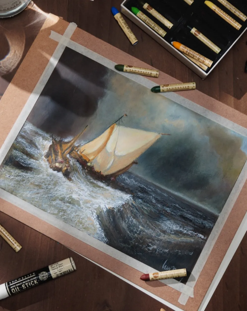 Pastela olejna Artist' - Sennelier - 205, Moss Green