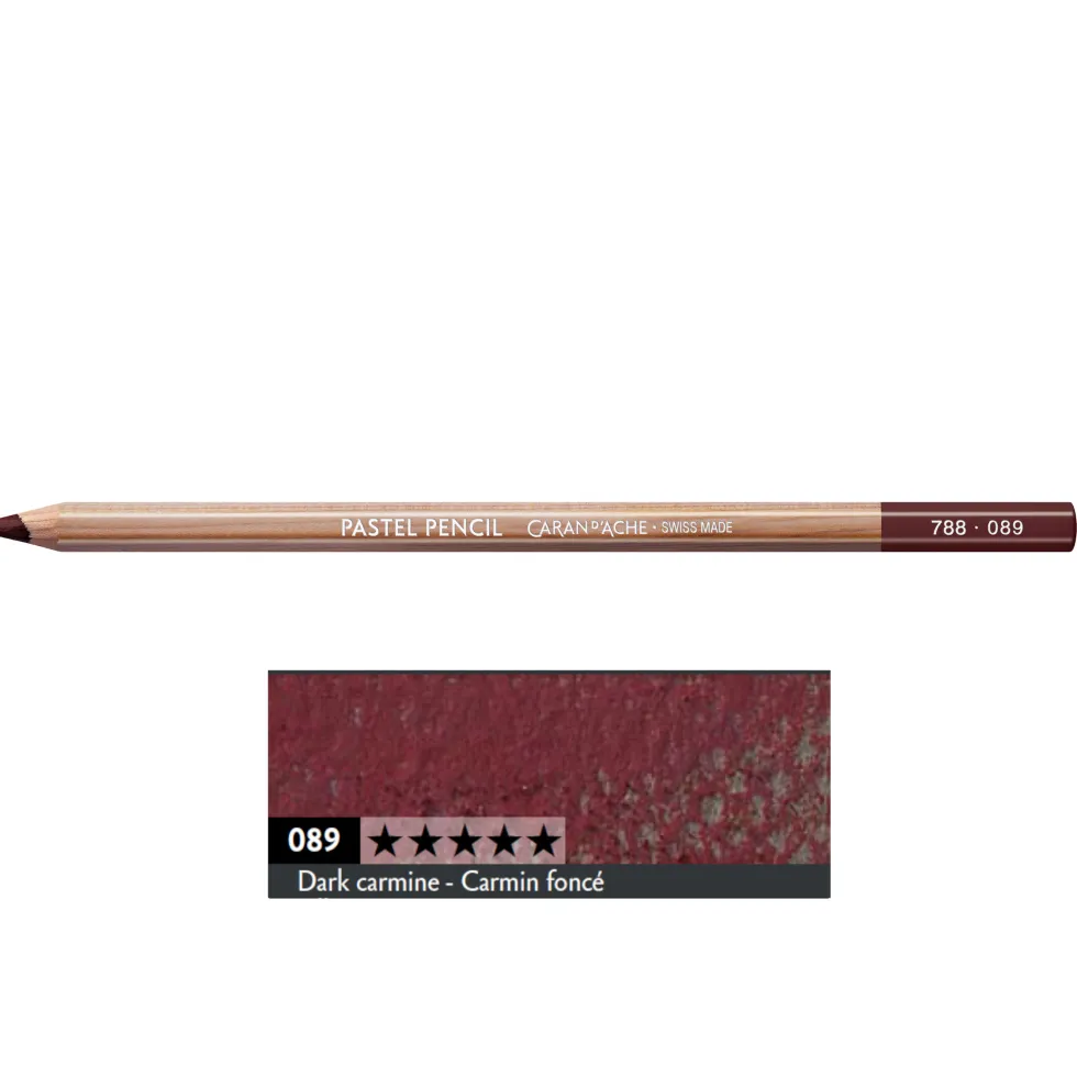Pastela sucha w kredce Pastel Pencil - Caran d'Ache - 089, Dark Carmine