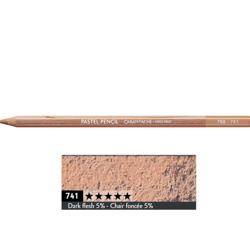 Pastela sucha w kredce Pastel Pencil - Caran d'Ache - 741, Dark Flesh 5%
