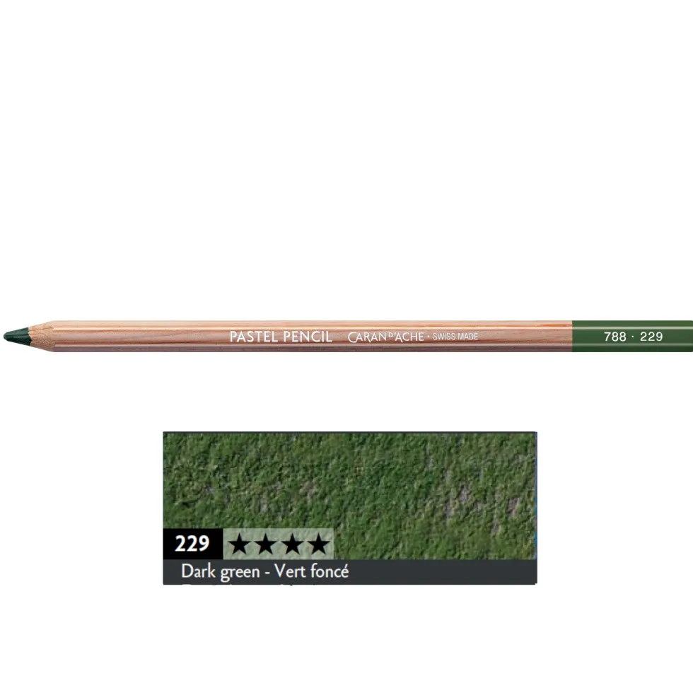 Pastela sucha w kredce Pastel Pencil - Caran d'Ache - 229, Dark Green