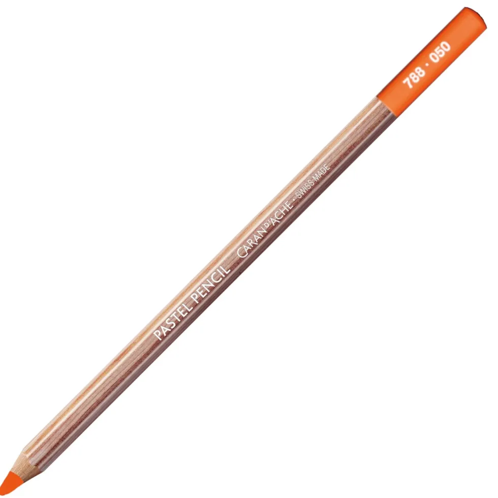 Pastela sucha w kredce Pastel Pencil - Caran d'Ache - 050, Flame Red