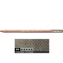 Pastela sucha w kredce Pastel Pencil - Caran d'Ache - 808, French Grey