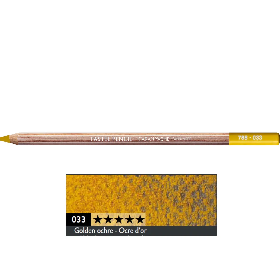 Pastela sucha w kredce Pastel Pencil - Caran d'Ache - 033, Golden Ochre