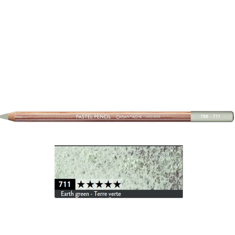 Pastela sucha w kredce Pastel Pencil - Caran d'Ache - 711, Green Earth