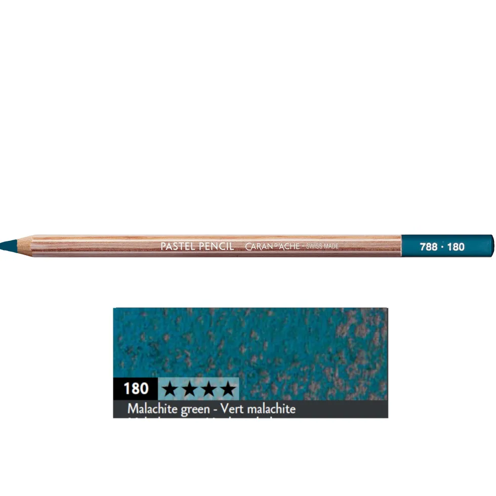 Pastela sucha w kredce Pastel Pencil - Caran d'Ache - 180, Malachite Green