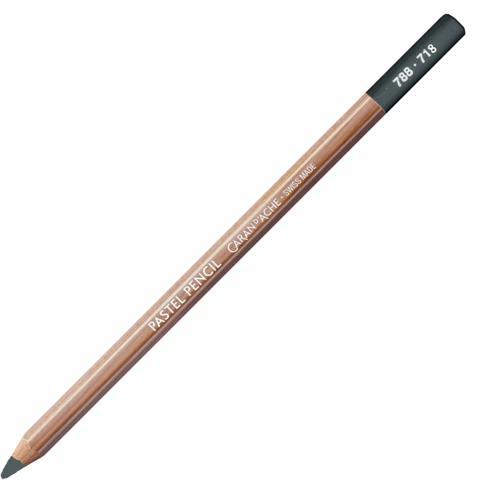 Pastela sucha w kredce Pastel Pencil - Caran d'Ache - 718, Middle Phthalo Green