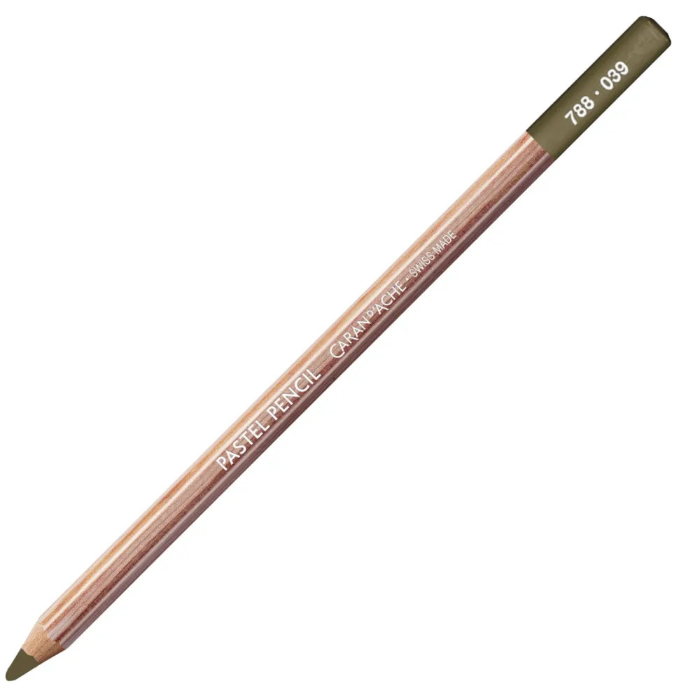 Pastela sucha w kredce Pastel Pencil - Caran d'Ache - 039, Olive Brown